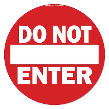 Signmission Do Not Enter 16in Non-Slip Floor Marker, 6PK, 16 in L, 16 in H, FD-C-16-6PK-99950 FD-C-16-6PK-99950